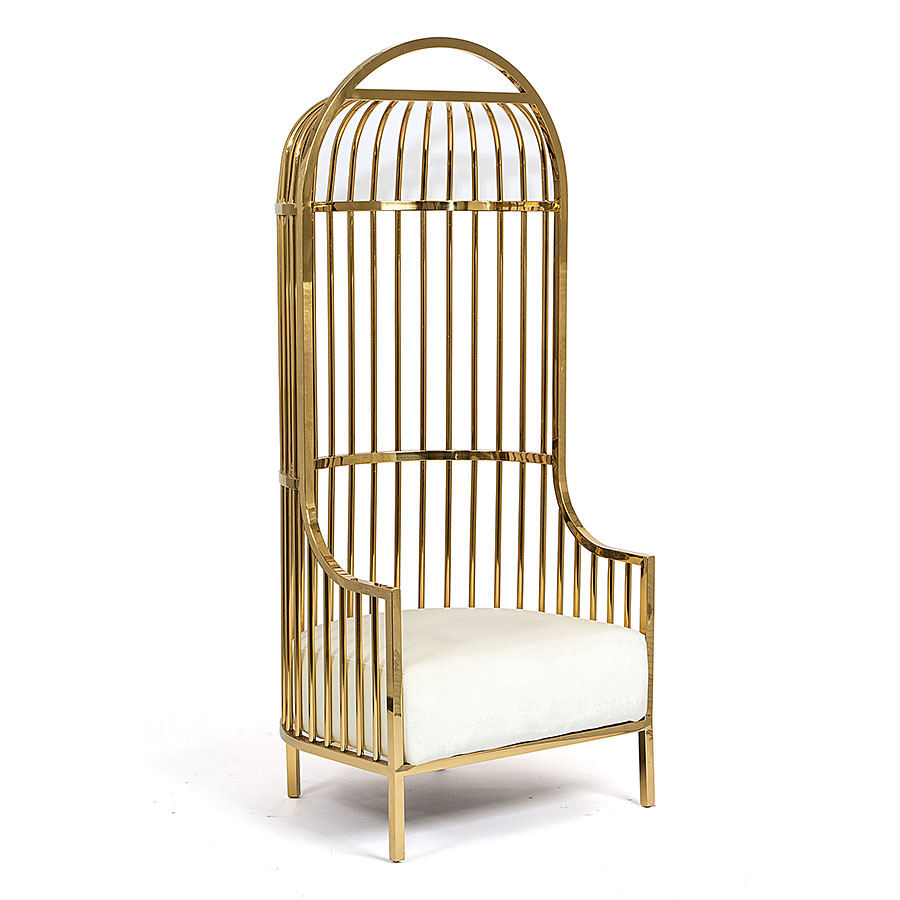 metal cage chair